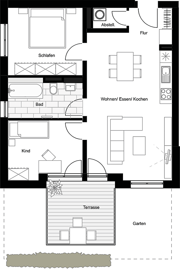 Beispiel: 3-Zimmerwohnung