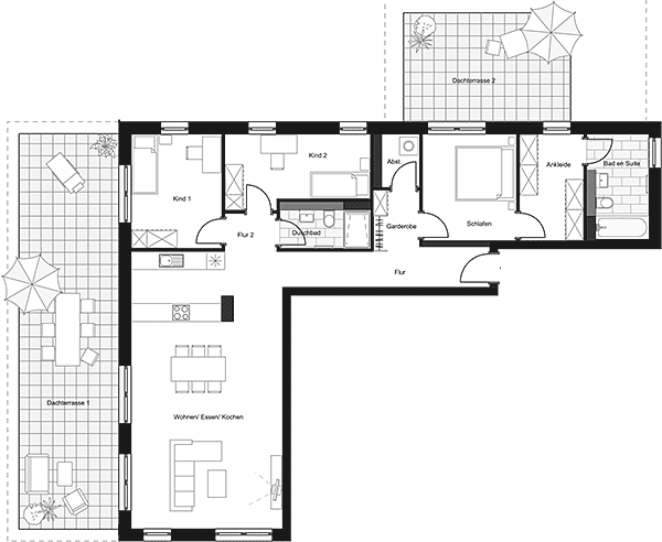 Beispiel: Penthouse (4 Zimmer)