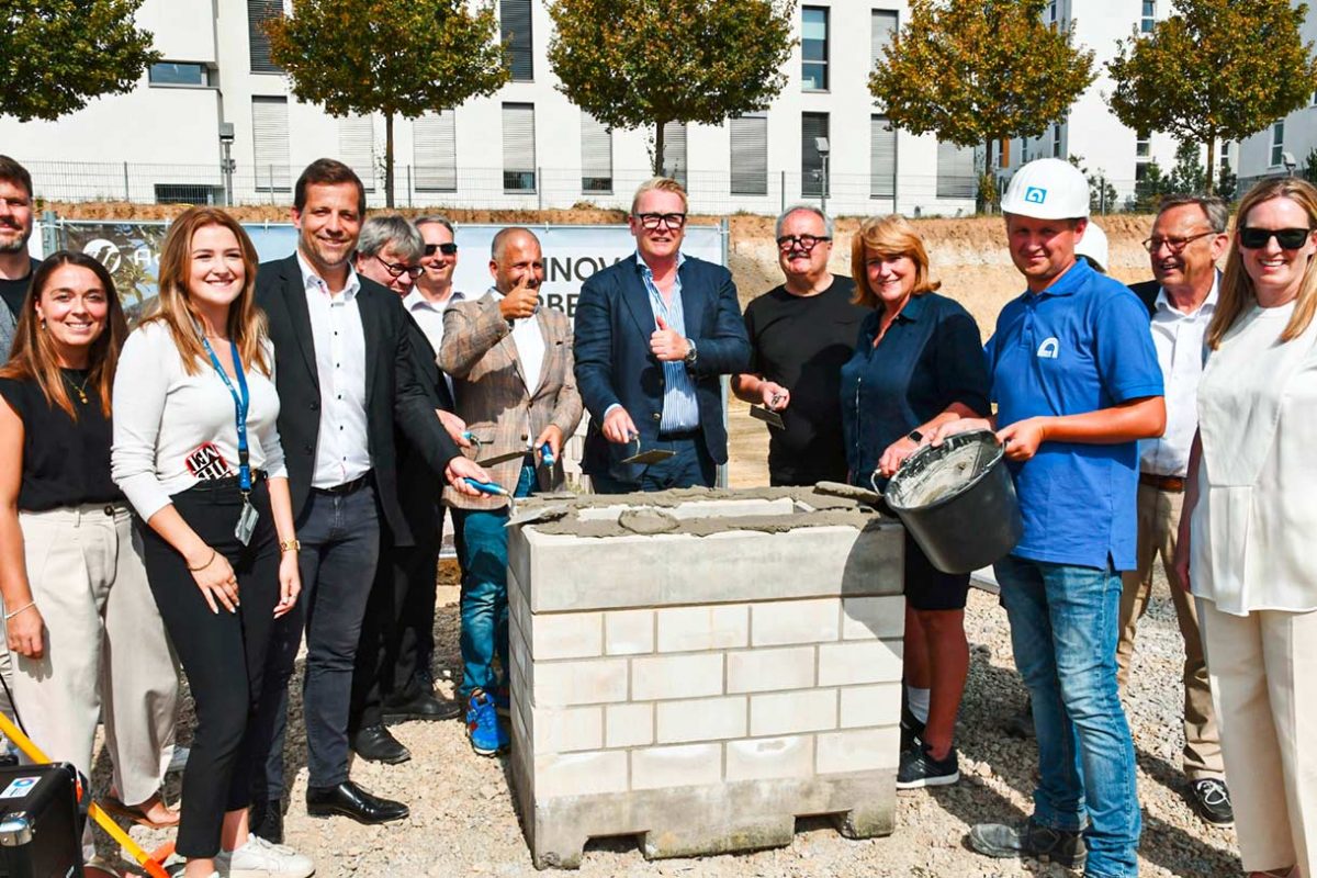 Grundsteinlegung für neuen Hauptsitz der Aareon AG in Mainz 